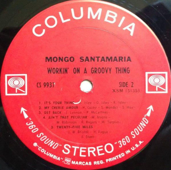 Mongo Santamaria : Workin' On A Groovy Thing (LP, Album, Ter)