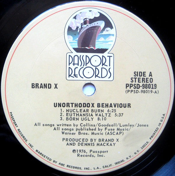 Brand X (3) : Unorthodox Behaviour (LP, Album, San)