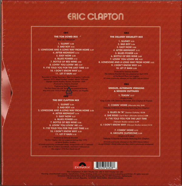 Eric Clapton : Eric Clapton (Box, Ann + CD, Album, RE, RM + CD, Album, RM + CD,)