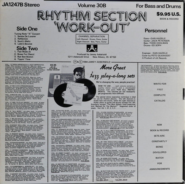 Jamey Aebersold : Rhythm Section 'Work-Out' (For Bass And Drums) (LP)