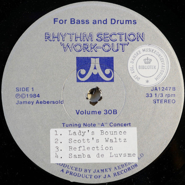 Jamey Aebersold : Rhythm Section 'Work-Out' (For Bass And Drums) (LP)