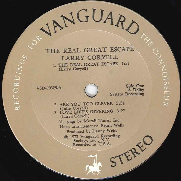 Larry Coryell : The Real Great Escape (LP, Album, Pit)