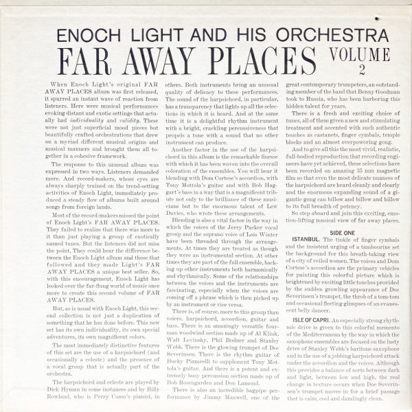 Enoch Light And His Orchestra : Far Away Places Volume 2 (LP, Album, RE)