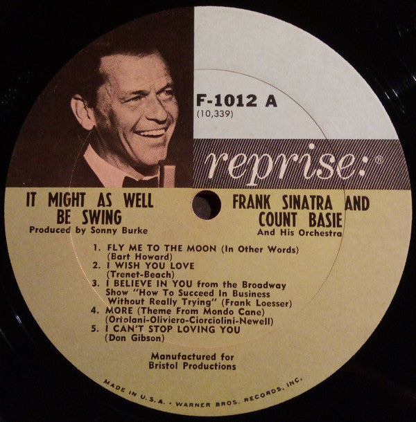 Frank Sinatra • Count Basie Orchestra : It Might As Well Be Swing (LP, Album, Mono)