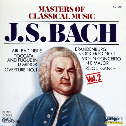 Johann Sebastian Bach : Masters Of Classical Music, Vol.2: J.S. Bach (CD, Comp)