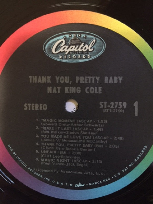 Nat King Cole : Thank You, Pretty Baby (LP, Album)