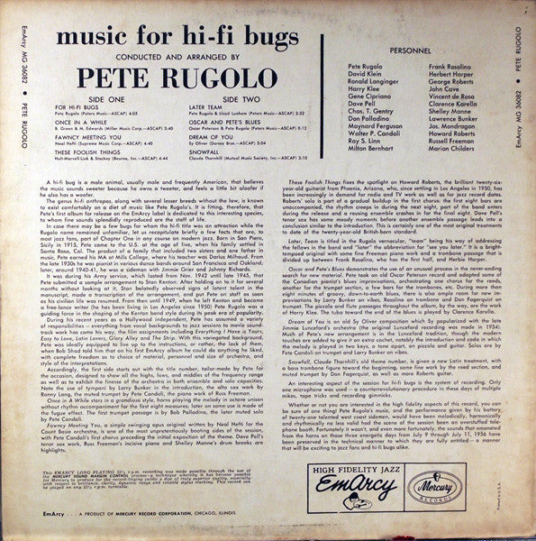 Pete Rugolo Orchestra : Music For Hi-Fi Bugs (LP, Album)