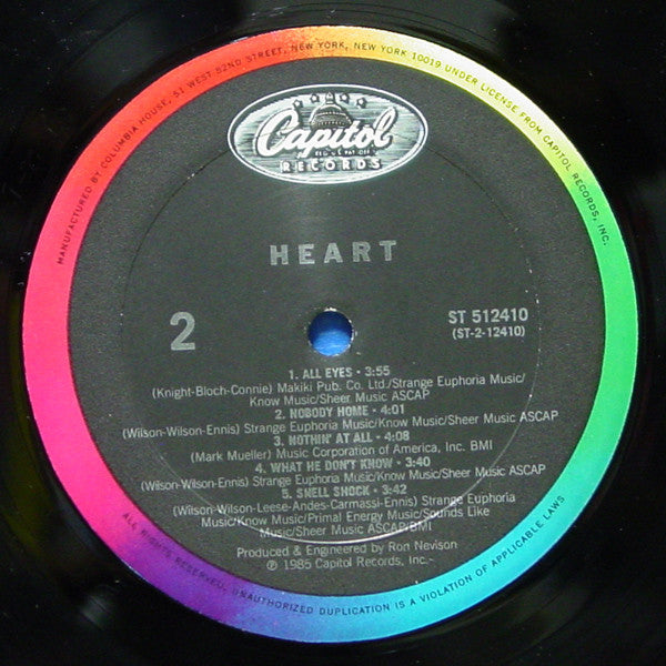 Heart : Heart (LP, Album, Club, Col)