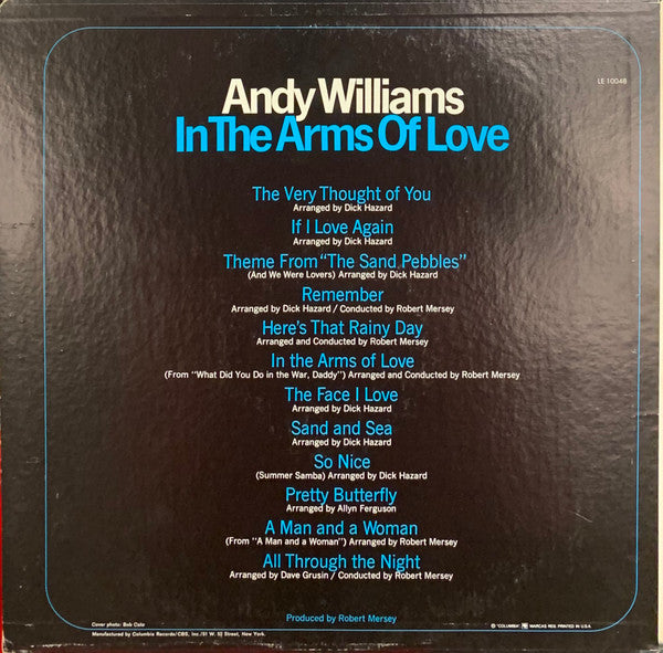 Andy Williams : In The Arms Of Love (LP, RE, Ter)