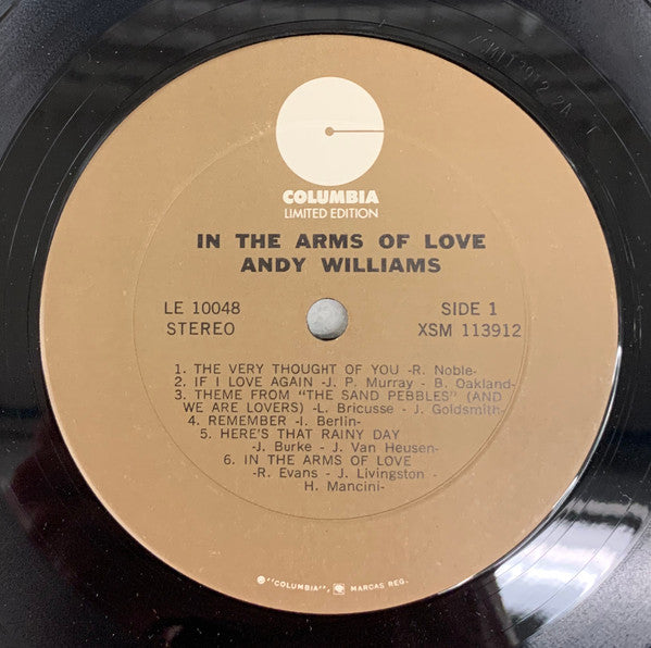 Andy Williams : In The Arms Of Love (LP, RE, Ter)