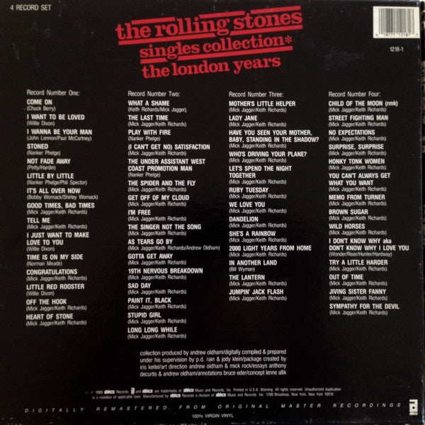 The Rolling Stones : Singles Collection - The London Years (4xLP, Comp + Box, RM)