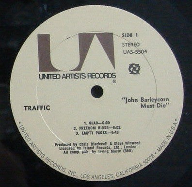 Traffic : John Barleycorn Must Die (LP, Album, RE, Gat)