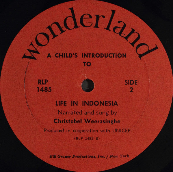 Christobel Weerasinghe : A Child's Introduction To Life In India And Indonesia (LP)