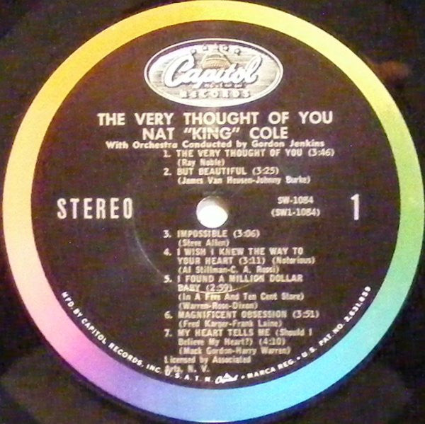 Nat King Cole : The Very Thought Of You (LP, Album, RE)