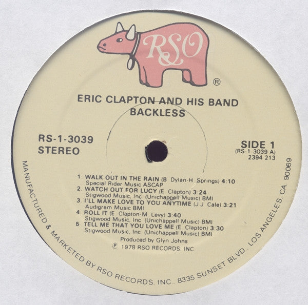 Eric Clapton : Backless (LP, Album, Gat)