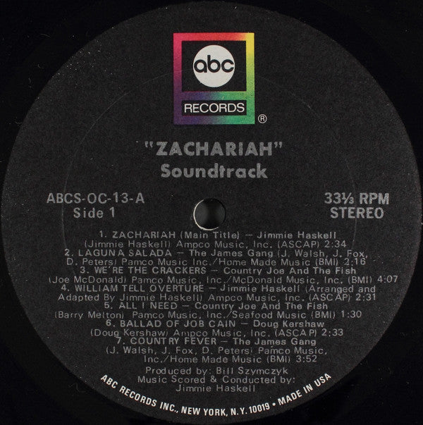 Various : Zachariah (Original Motion Picture Soundtrack) (LP)