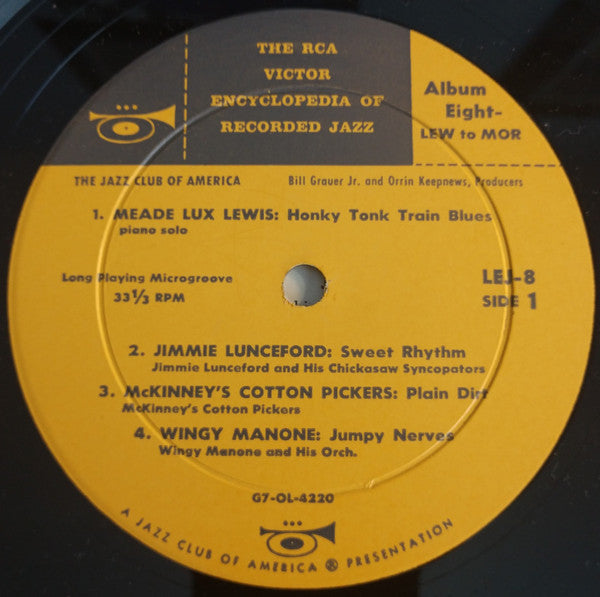 Various : The RCA Victor Encyclopedia Of Recorded Jazz: Album 8- Lew To Mor (10", Album, Comp, Mono)