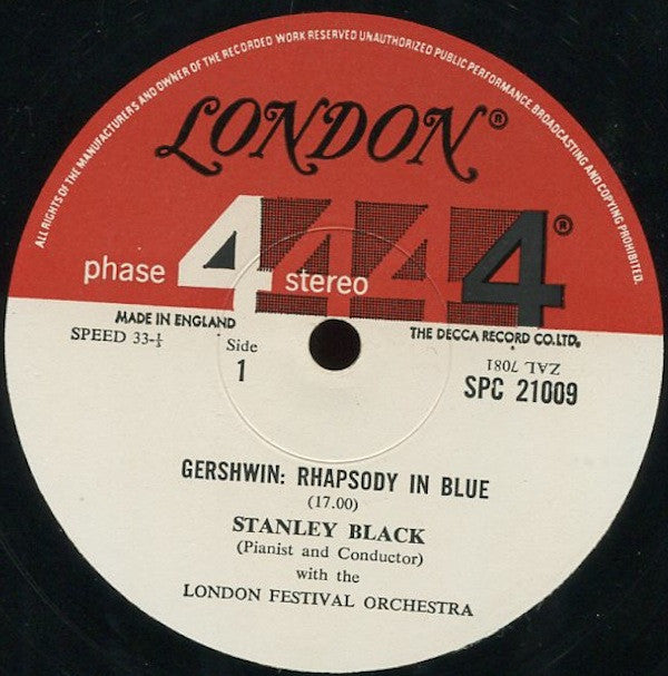 George Gershwin - Stanley Black, The London Festival Orchestra : Rhapsody In Blue / American In Paris (LP)