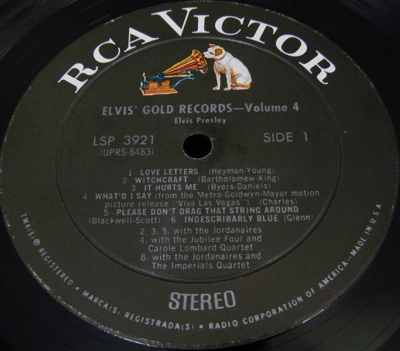 Elvis Presley : Elvis' Gold Records - Volume 4 (LP, Comp, Ind)