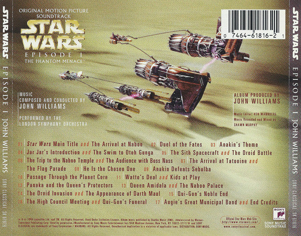 John Williams (4) : Star Wars - Episode I: The Phantom Menace (Original Motion Picture Soundtrack) (CD, Album)