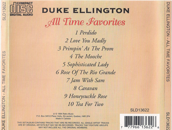 Duke Ellington : All Time Favorites (CD, Comp)