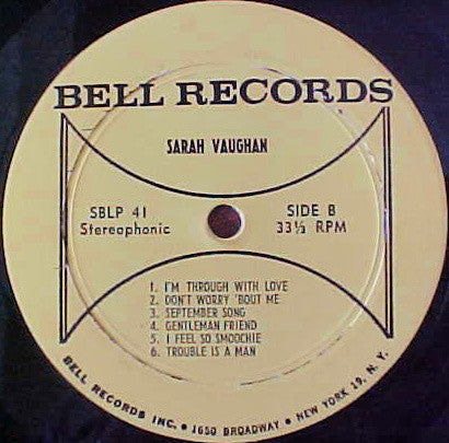 Sarah Vaughan : The Voice Of Sarah Vaughan (LP, Album)