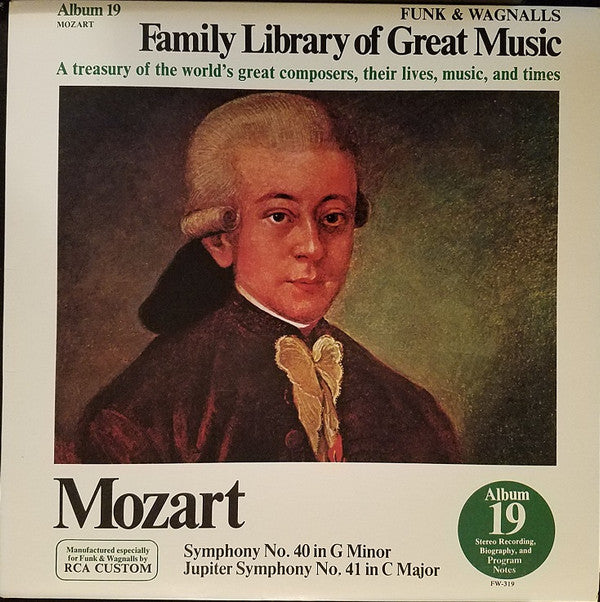 Wolfgang Amadeus Mozart : Symphony No. 40 In G Minor - Jupiter Symphony No. 41 In C Major (LP, Comp)