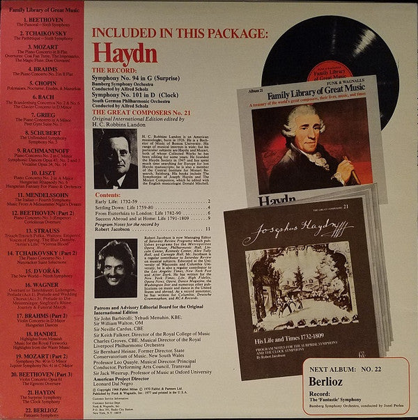 Joseph Haydn : The Surprise Symphony / The Clock Symphony (LP)