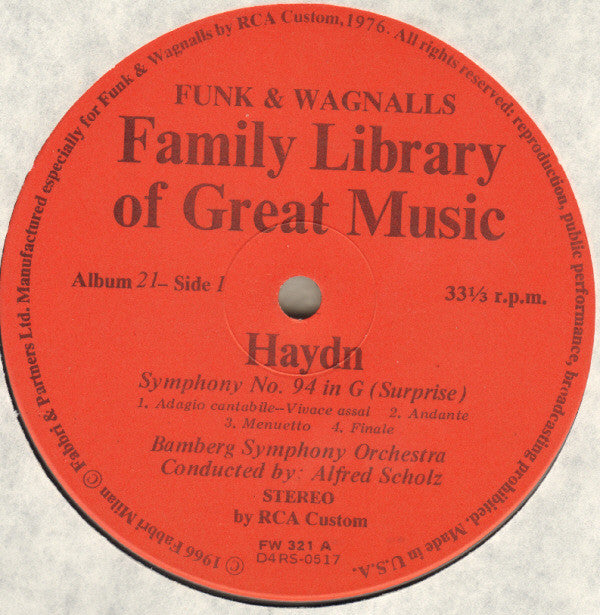 Joseph Haydn : The Surprise Symphony / The Clock Symphony (LP)