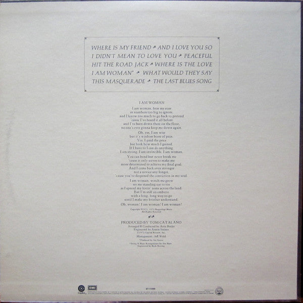 Helen Reddy : I Am Woman (LP, Album, Win)