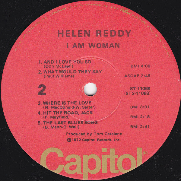 Helen Reddy : I Am Woman (LP, Album, Win)