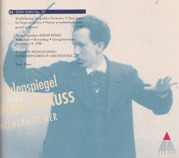 Richard Strauss – Willem Mengelberg, Concertgebouworkest / Clemens Krauss, Wiener Philharmoniker : Till Eulenspiegel • Ein Heldenleben • Don Juan (CD, Comp, Mono, RE, RM, Gat)