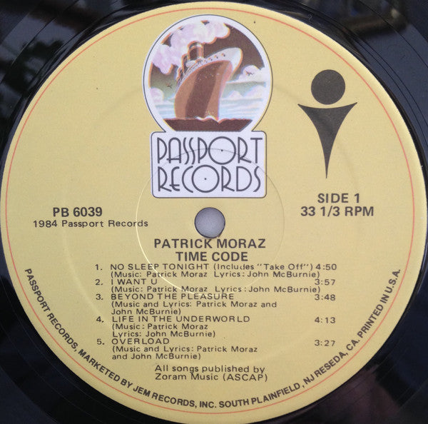 Patrick Moraz : Time Code (LP, Album, Hub)