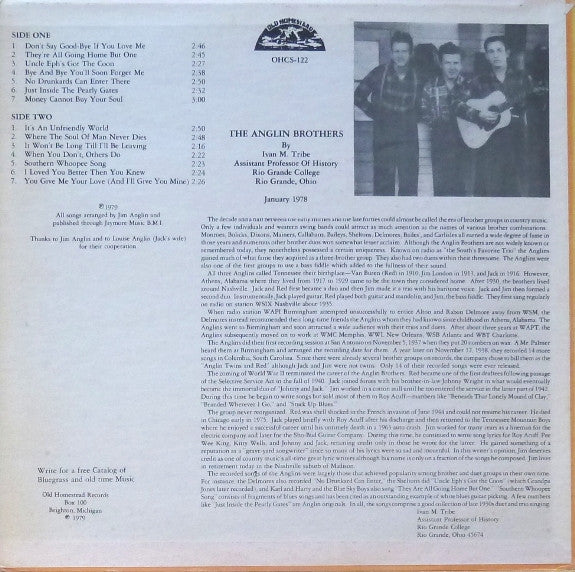 Buy The Anglin Brothers : Anglin Twins And Red (Singing With Guitar Acc ...