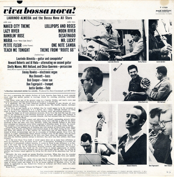 Laurindo Almeida & The Bossa Nova Allstars : Viva Bossa Nova! (LP, Album, Mono)