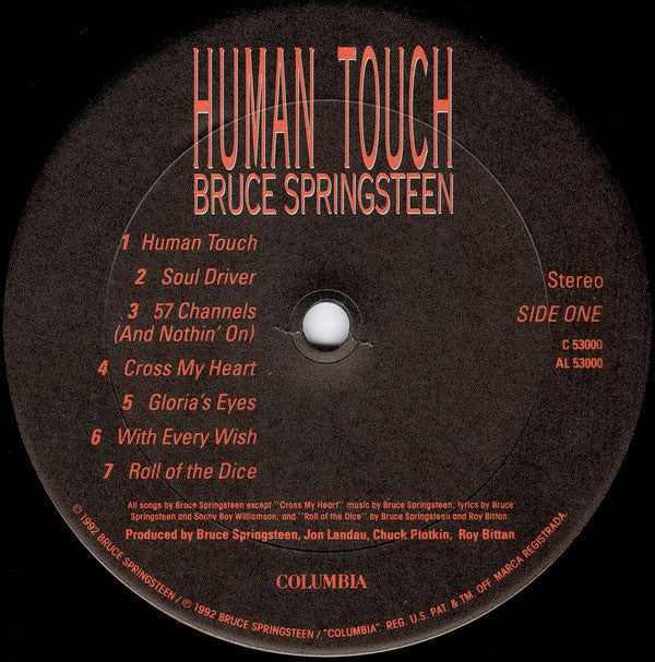 Bruce Springsteen : Human Touch (LP, Album, Car)