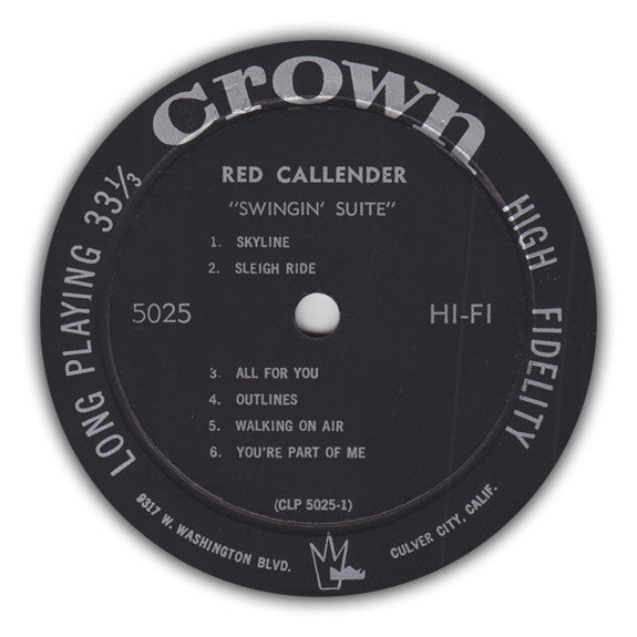 Red Callender With Buddy Collette : Swingin' Suite (LP, Album, Mono)