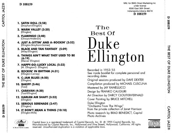 Duke Ellington : The Best Of Duke Ellington (CD, Comp)