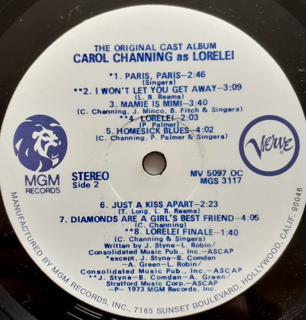 Carol Channing : Lorelei: A Musical Comedy (The Original Cast Album) (LP, Album)