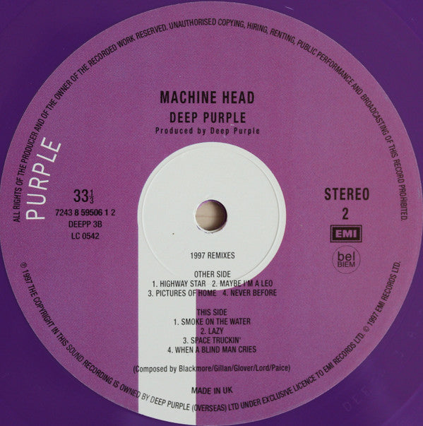 Deep Purple : Machine Head (2xLP, Album, Ltd, RE, Pur)