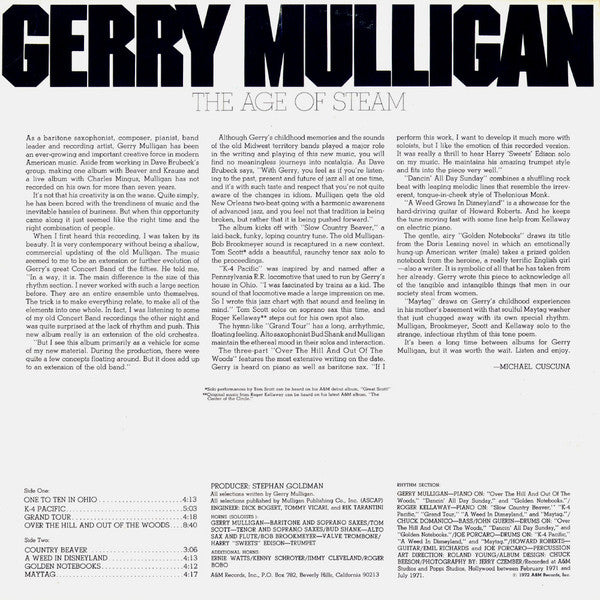 Gerry Mulligan : The Age Of Steam (LP, Album)