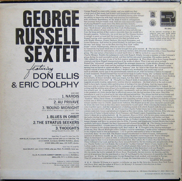 The George Russell Sextet Featuring Don Ellis & Eric Dolphy : 1 2 3 4 5 6extet (LP, Comp)