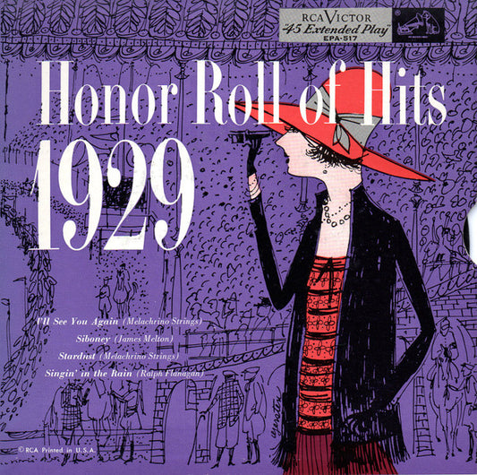 Various : Honor Roll Of Hits 1929 (7", EP)