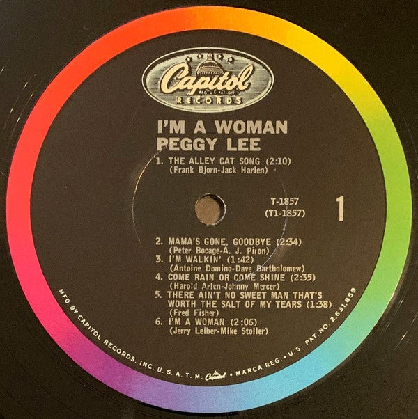 Peggy Lee : I'm A Woman (LP, Album, Mono, Los)