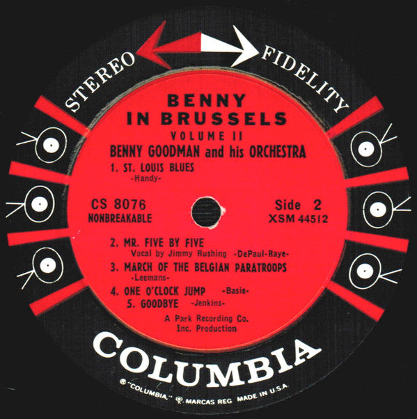 Benny Goodman And His Orchestra Featuring Jimmy Rushing : Benny In Brussels Vol. II (LP, Album)