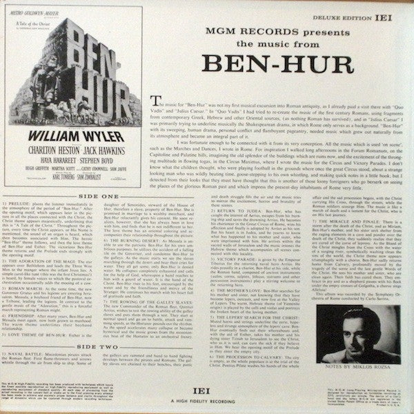 Miklós Rózsa : Ben-Hur (LP, Mono, Dlx, MGM + Box)