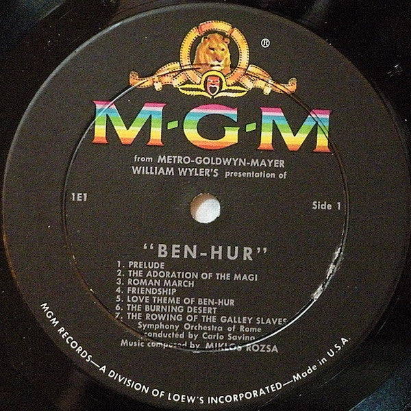 Miklós Rózsa : Ben-Hur (LP, Mono, Dlx, MGM + Box)