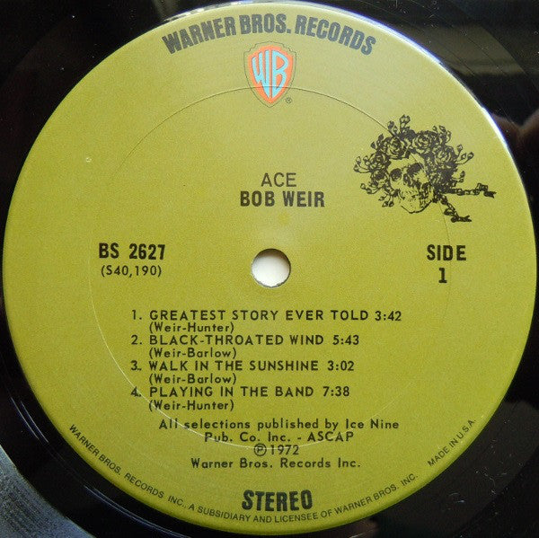 Bob Weir : Ace (LP, Album, San)