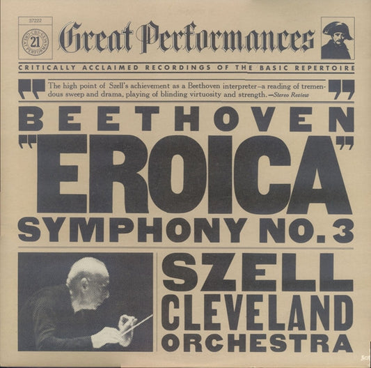 Ludwig van Beethoven - George Szell, The Cleveland Orchestra : Eroica Symphony No. 3 (LP, RE)