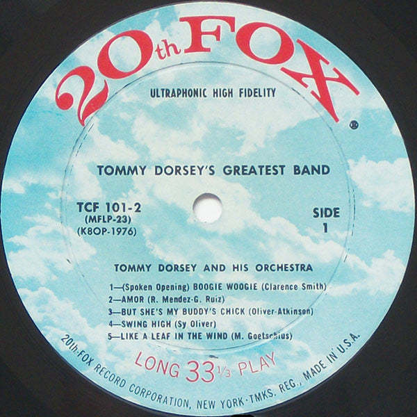 Tommy Dorsey And His Orchestra : Tommy Dorsey's Greatest Band (2xLP, Album, Mono)